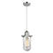 Centri Mini Pendant shown in the Polished Chrome finish with a Clear shade