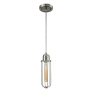 Muselet Mini Pendant shown in the Brushed Satin Nickel finish with a Brushed Satin Nickel shade