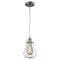 Muselet Mini Pendant shown in the Brushed Satin Nickel finish with a Brushed Satin Nickel shade