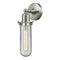 Centri Sconce shown in the Brushed Satin Nickel finish with a Clear shade