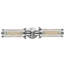 Quincy Hall Bath Vanity Light shown in the Polished Chrome finish with a Polished Chrome shade