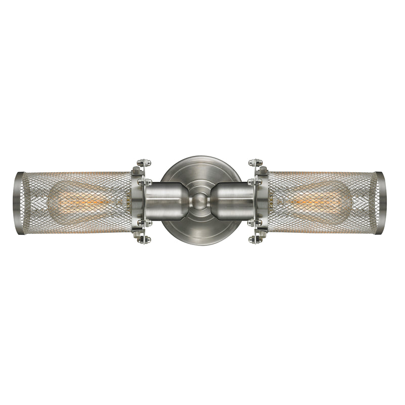 Quincy Hall Bath Vanity Light shown in the Brushed Satin Nickel finish with a Brushed Satin Nickel shade