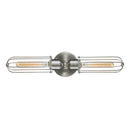 Muselet Bath Vanity Light shown in the Brushed Satin Nickel finish with a Brushed Satin Nickel shade