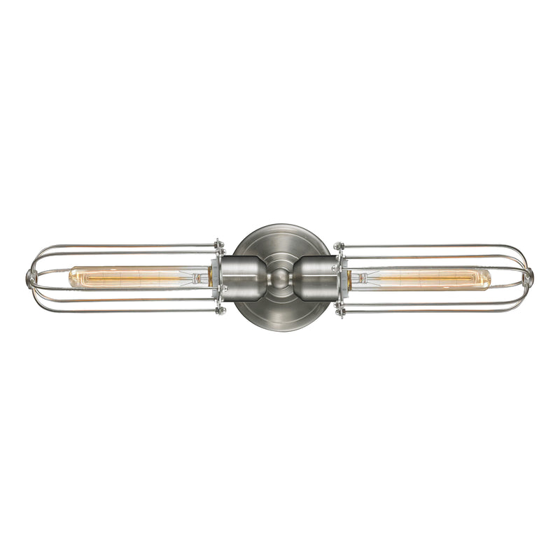 Muselet Bath Vanity Light shown in the Brushed Satin Nickel finish with a Brushed Satin Nickel shade