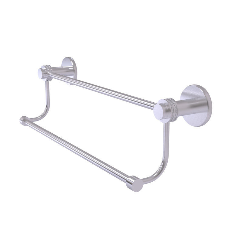 Allied Brass Mercury Collection 24 Inch Double Towel Bar with Dotted Accents 9072D-24-SCH