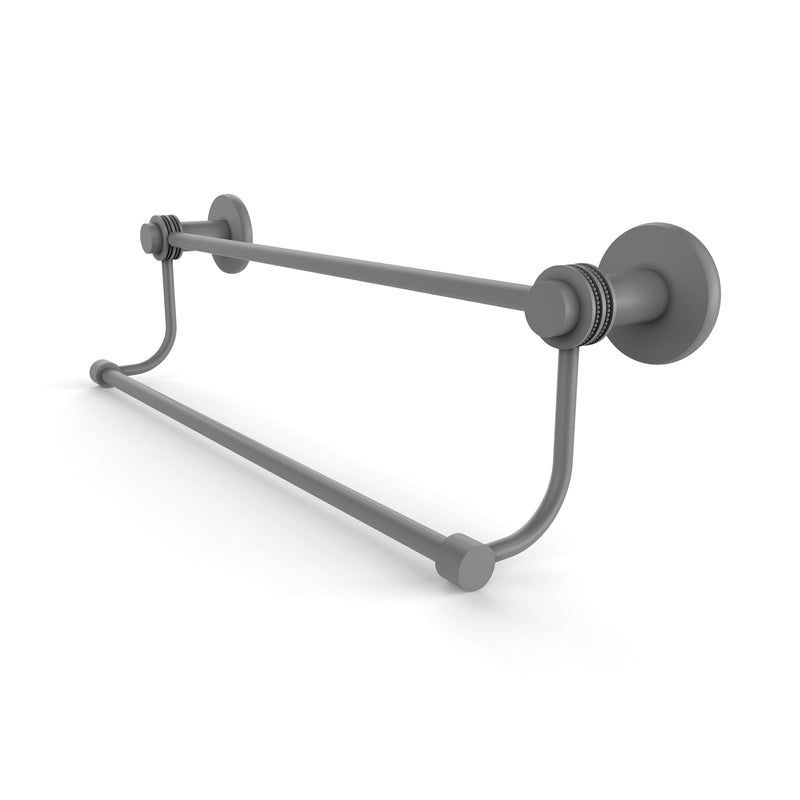 Allied Brass Mercury Collection 30 Inch Double Towel Bar with Dotted Accents 9072D-30-GYM