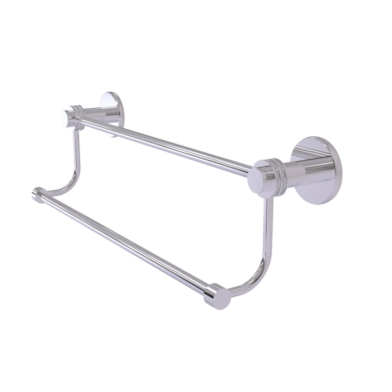 Allied Brass Mercury Collection 30 Inch Double Towel Bar with Dotted Accents 9072D-30-PC
