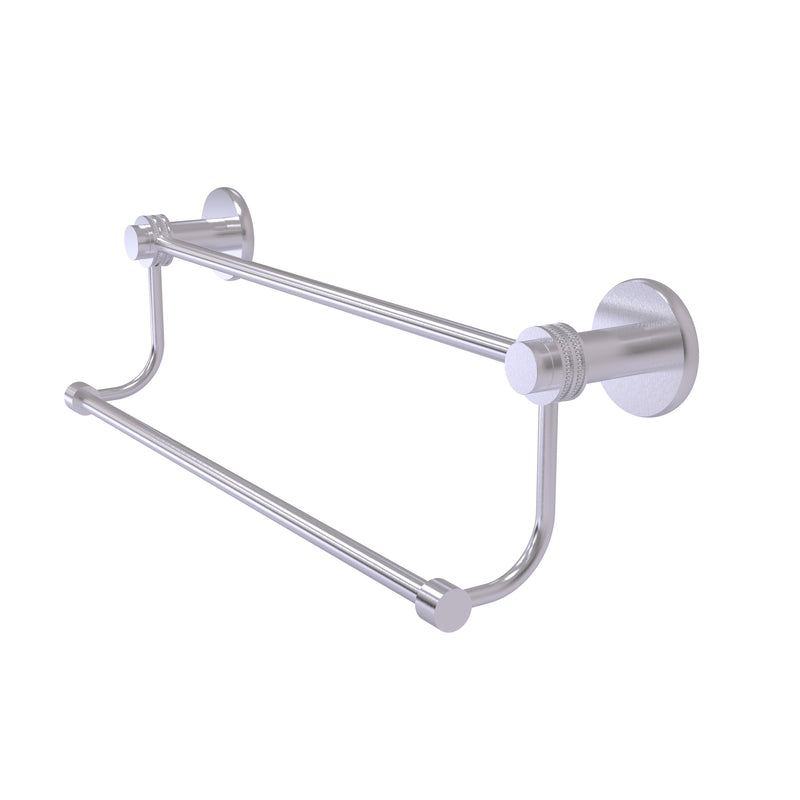 Allied Brass Mercury Collection 30 Inch Double Towel Bar with Dotted Accents 9072D-30-SCH