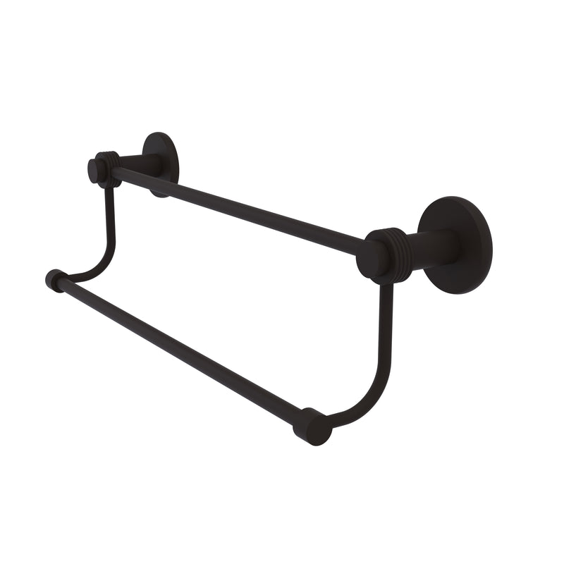 Allied Brass Mercury Collection 18 Inch Double Towel Bar with Groovy Accents 9072G-18-ORB