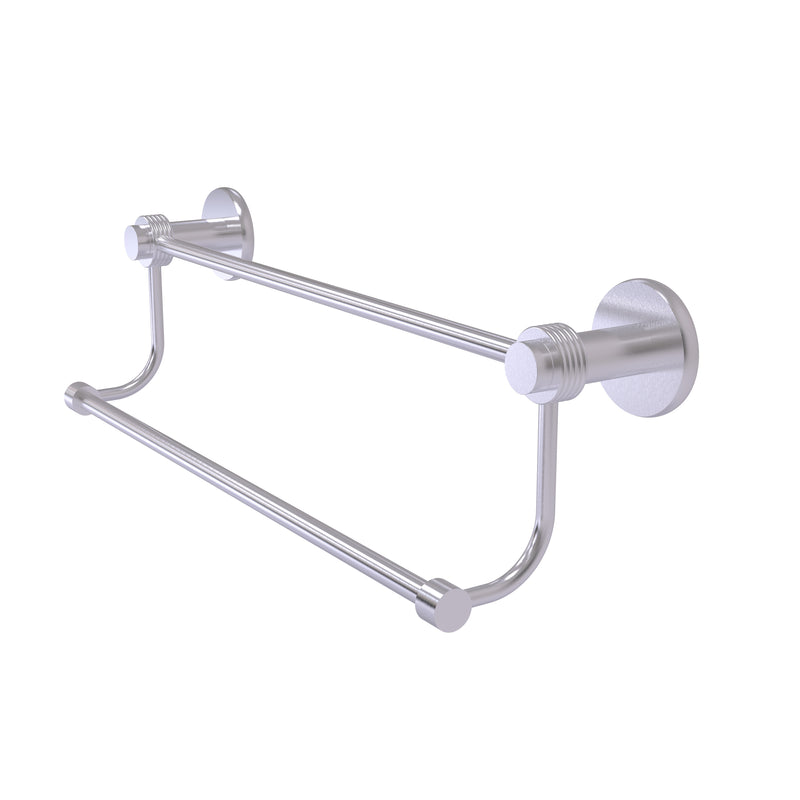 Allied Brass Mercury Collection 24 Inch Double Towel Bar with Groovy Accents 9072G-24-SCH