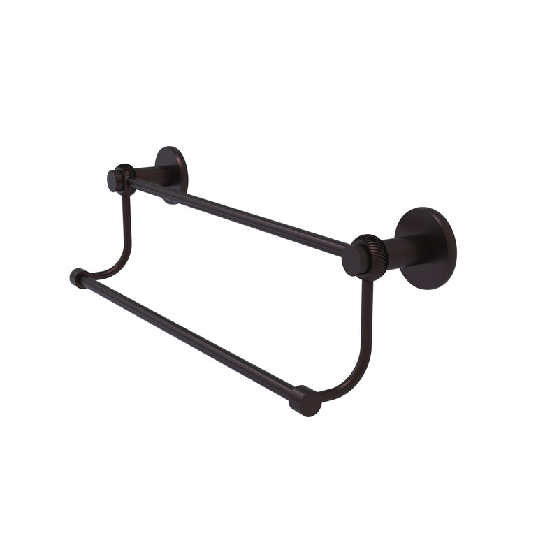 Allied Brass Mercury Collection 24 Inch Double Towel Bar with Twist Accents 9072T-24-ABR