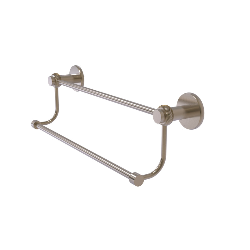 Allied Brass Mercury Collection 24 Inch Double Towel Bar with Twist Accents 9072T-24-PEW