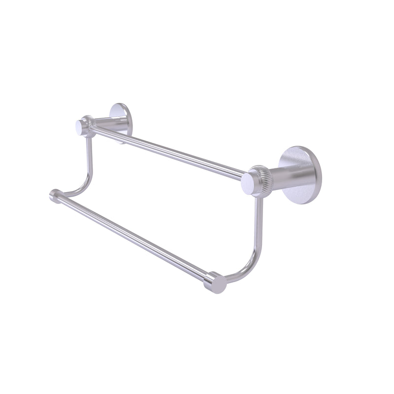 Allied Brass Mercury Collection 18 Inch Double Towel Bar with Twist Accents 9072T-18-SCH