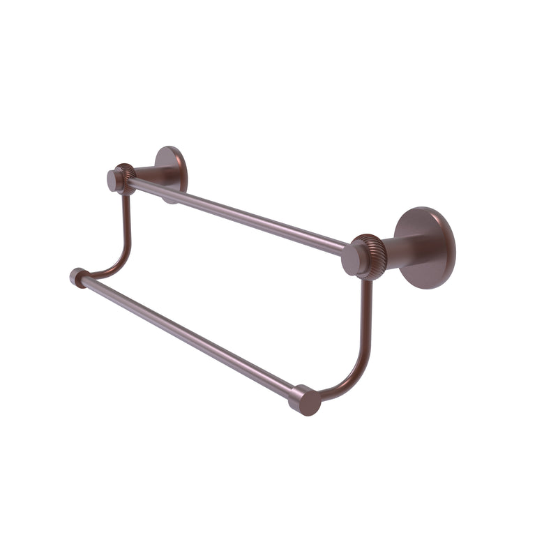 Allied Brass Mercury Collection 30 Inch Double Towel Bar with Twist Accents 9072T-30-CA