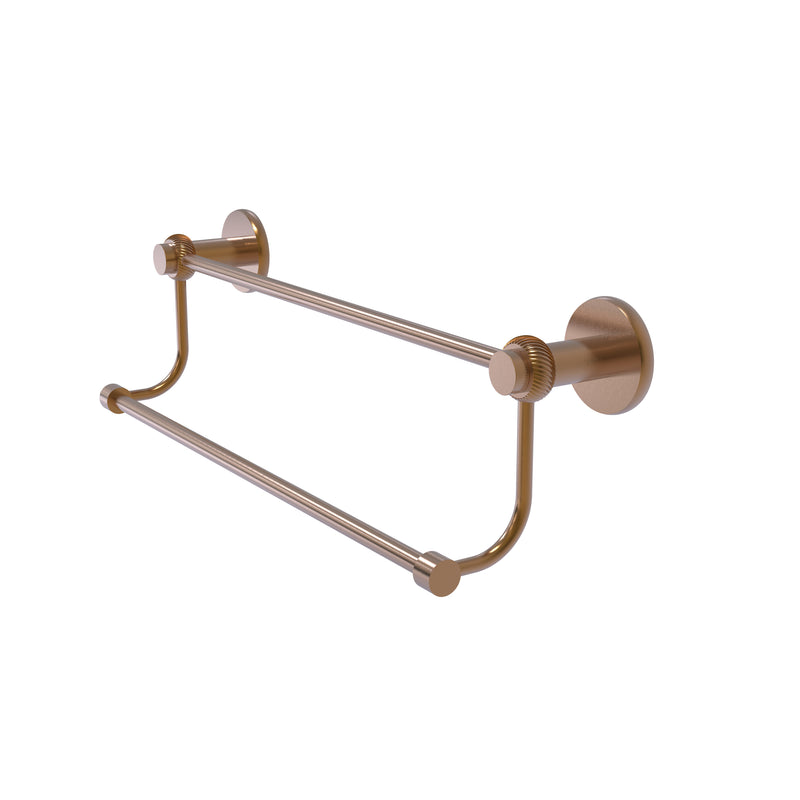Allied Brass Mercury Collection 36 Inch Double Towel Bar with Twist Accents 9072T-36-BBR