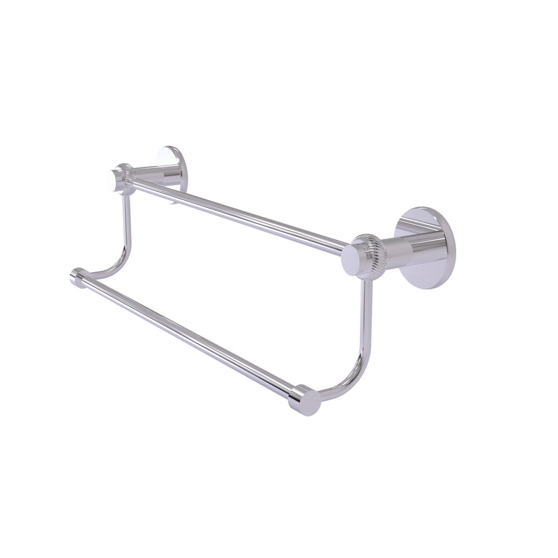 Allied Brass Mercury Collection 36 Inch Double Towel Bar with Twist Accents 9072T-36-PC