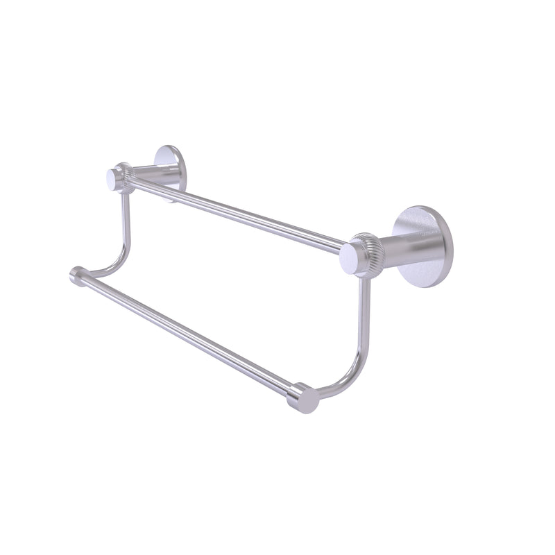 Allied Brass Mercury Collection 36 Inch Double Towel Bar with Twist Accents 9072T-36-SCH