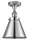 Appalachian Semi-Flush Mount shown in the Polished Chrome finish with a Polished Chrome shade