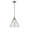 Cone Mini Pendant shown in the Antique Copper finish with a Clear shade