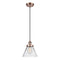 Cone Mini Pendant shown in the Antique Copper finish with a Clear shade