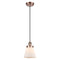 Cone Mini Pendant shown in the Antique Copper finish with a Matte White shade