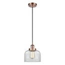 Bell Mini Pendant shown in the Antique Copper finish with a Clear shade