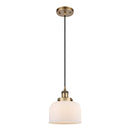 Bell Mini Pendant shown in the Brushed Brass finish with a Matte White shade