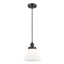 Cone Mini Pendant shown in the Matte Black finish with a Matte White shade