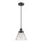 Cone Mini Pendant shown in the Matte Black finish with a Clear shade