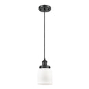 Bell Mini Pendant shown in the Matte Black finish with a Matte White shade