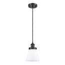 Cone Mini Pendant shown in the Matte Black finish with a Matte White shade