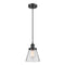 Cone Mini Pendant shown in the Matte Black finish with a Clear shade