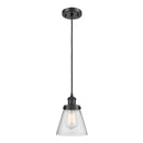 Cone Mini Pendant shown in the Matte Black finish with a Seedy shade