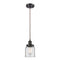 Bell Mini Pendant shown in the Oil Rubbed Bronze finish with a Clear shade