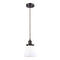 Cone Mini Pendant shown in the Oil Rubbed Bronze finish with a Matte White shade