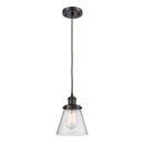 Cone Mini Pendant shown in the Oil Rubbed Bronze finish with a Seedy shade