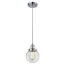 Beacon Mini Pendant shown in the Polished Chrome finish with a Clear shade