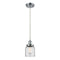 Bell Mini Pendant shown in the Polished Chrome finish with a Clear shade