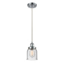 Bell Mini Pendant shown in the Polished Chrome finish with a Seedy shade