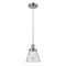 Cone Mini Pendant shown in the Polished Chrome finish with a Clear shade