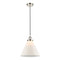 Cone Mini Pendant shown in the Polished Nickel finish with a Matte White shade