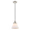 Cone Mini Pendant shown in the Polished Nickel finish with a Matte White shade