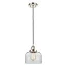 Bell Mini Pendant shown in the Polished Nickel finish with a Clear shade