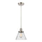 Cone Mini Pendant shown in the Brushed Satin Nickel finish with a Seedy shade