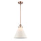 Cone Mini Pendant shown in the Antique Copper finish with a Matte White shade