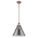 Cone Mini Pendant shown in the Antique Copper finish with a Plated Smoke shade