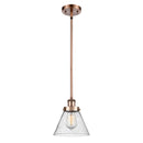 Cone Mini Pendant shown in the Antique Copper finish with a Seedy shade