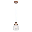 Bell Mini Pendant shown in the Antique Copper finish with a Clear shade