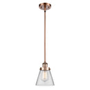 Cone Mini Pendant shown in the Antique Copper finish with a Clear shade