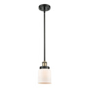 Bell Mini Pendant shown in the Black Antique Brass finish with a Matte White shade